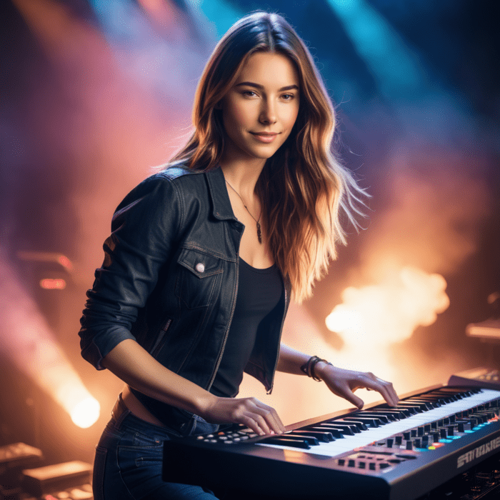 Personalisierte Geschenke mit KI: Musikerin - personalisierte Motive für Frauen mit KI erstellen - Motiv: Keyboarderin l Geschenke für Frauen - Geschenkideen für Frauen l Entfache deine Musikleidenschaft: Besondere Fotogeschenke für Musikliebhaber - Personalisierte Geschenke mit Foto