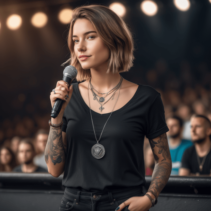 Personalisierte Geschenke mit KI: Musikerin - personalisierte Motive für Frauen mit KI erstellen - Motiv: Lead-Sängerin l Geschenke für Frauen - Geschenkideen für Frauen l Entfache deine Musikleidenschaft: Besondere Fotogeschenke für Musikliebhaber - Personalisierte Geschenke mit Foto