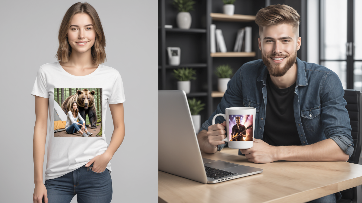 Geschenkideen für Vorlieben 2 Personalisierte Geschenkideen für Naturliebhaber und Musikfreunde l Personalisierte Geschenke mit KI l KI Bilder generieren l KI Fotos auf Tassen drucken l T-Shirts bedrucken lassen l Shirts bedrucken l