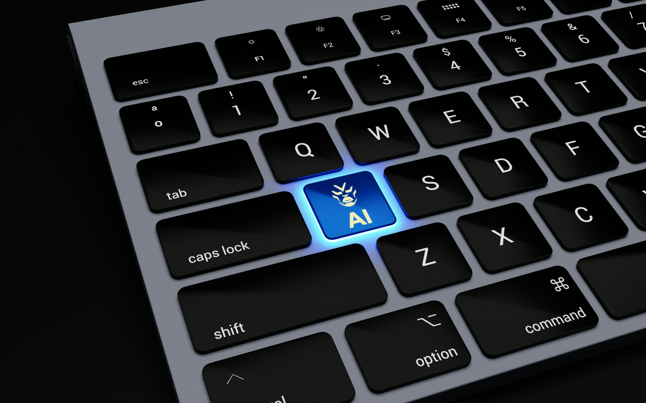 Profilfoto mit KI kostenlos erstellen über eine AI Taste auf der Tastatur
