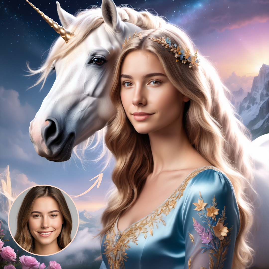 20240624_Einhorn Einzelmotiv Frauen Personalisierte Geschenke mit KI: Magie und Mystik - Fantasy-Motive für Frauen mit KI erstellen - Motiv: Einhorn l Ausgefallene Geschenke für Frauen - Geschenkideen für Frauen l Ausgefallene Fotogeschenke für Fantasy-Fans