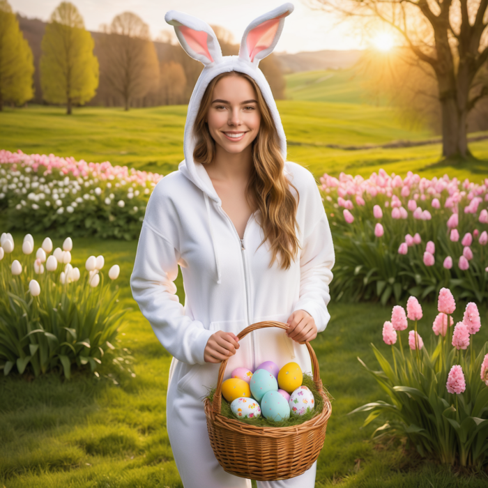 Personalisierte Ostergeschenke mit KI: Ostermotive für Frauen mit KI erstellen - Motiv: Osterhase l Besondere Geschenke für Frauen - Geschenkideen für Frauen l Personalisierte Fotogeschenke für Ostern
